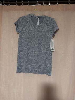 Lululemon Swiftly Tech Short Sleeve 2.0 Marble Mix Rhino Grey White